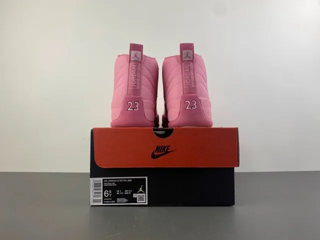 Air Jordan 12 Monochromatic Pink Basketball Shoes 18