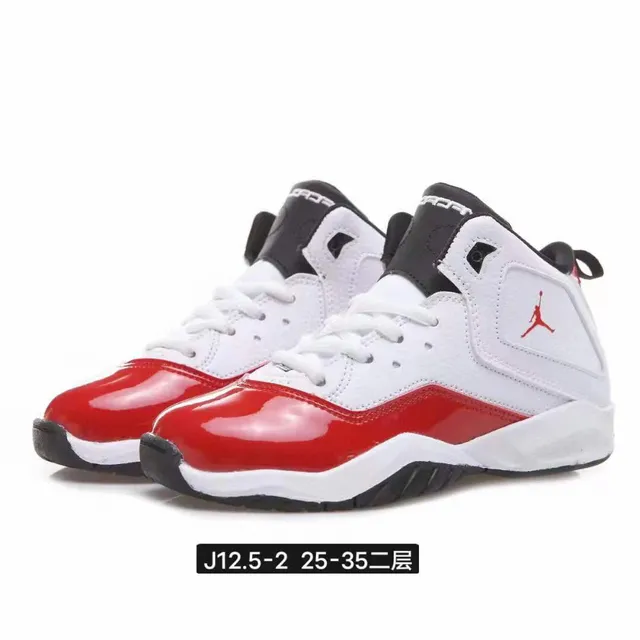 Air Jordan 12 Retro White Black Red Basketball Shoes 6