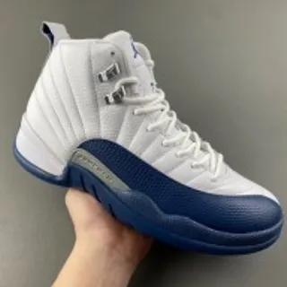 Air Jordan 12 White Royal Blue Basketball Shoes