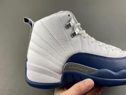 Air Jordan 12 White Royal Blue Basketball Shoes 3