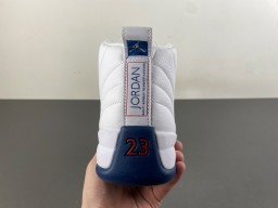 Air Jordan 12 White Royal Blue Basketball Shoes 4