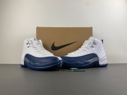 Air Jordan 12 White Royal Blue Basketball Shoes 14