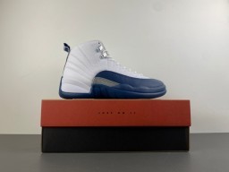Air Jordan 12 White Royal Blue Basketball Shoes 16