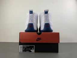 Air Jordan 12 White Royal Blue Basketball Shoes 18