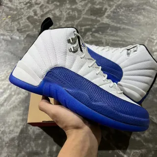 Air Jordan 12 Zapatillas de Baloncesto Blancas Azul Real