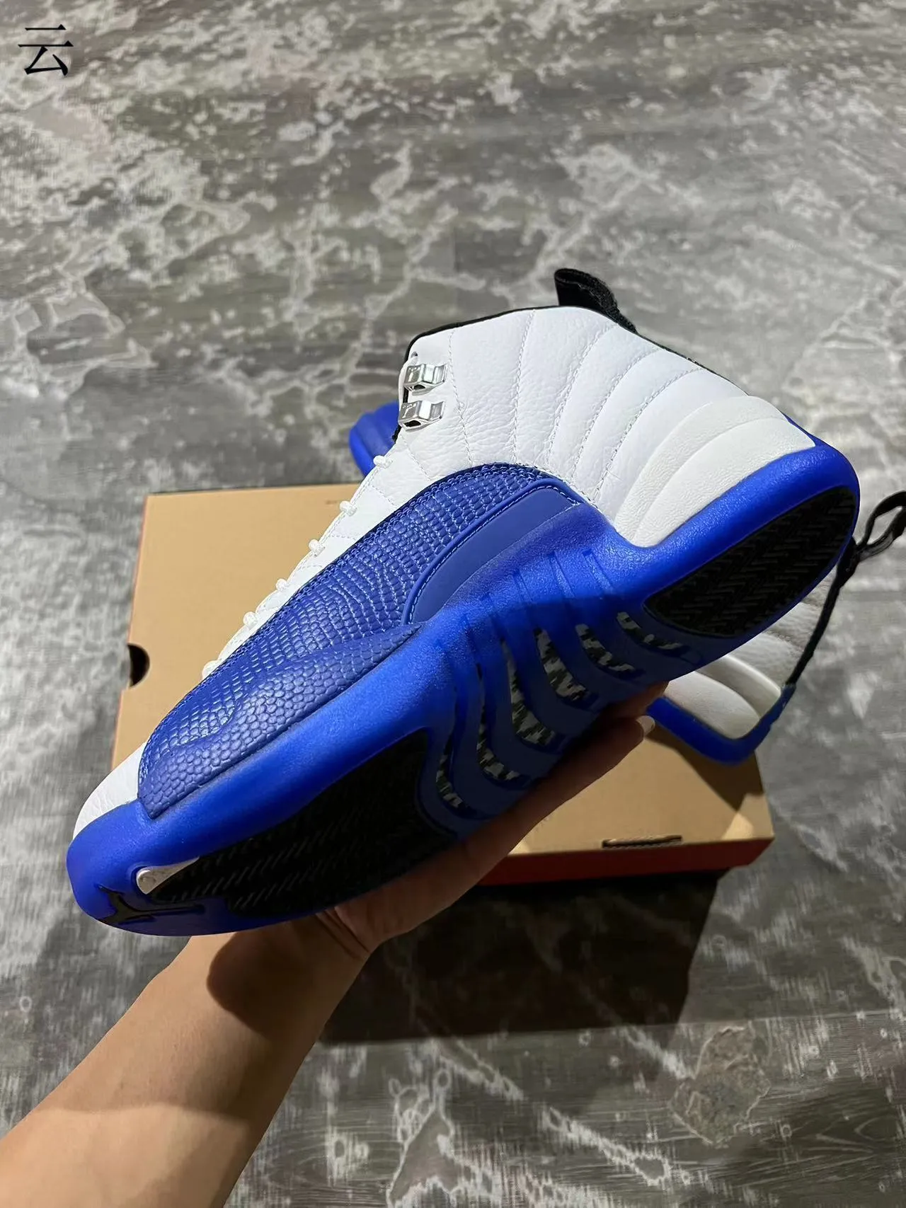 Air Jordan 12 White Royal Blue Basketball Shoes 6