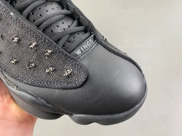 Air Jordan 13 काले डेनिम स्टडेड बास्केटबॉल जूते 3