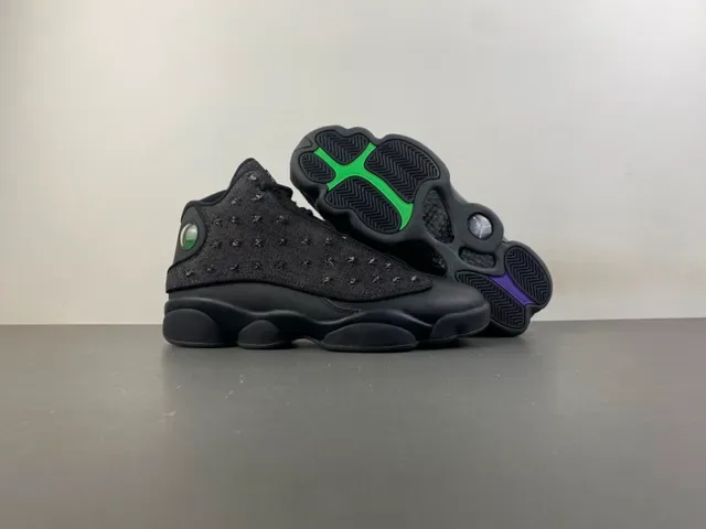 Air Jordan 13 काले डेनिम स्टडेड बास्केटबॉल जूते 14