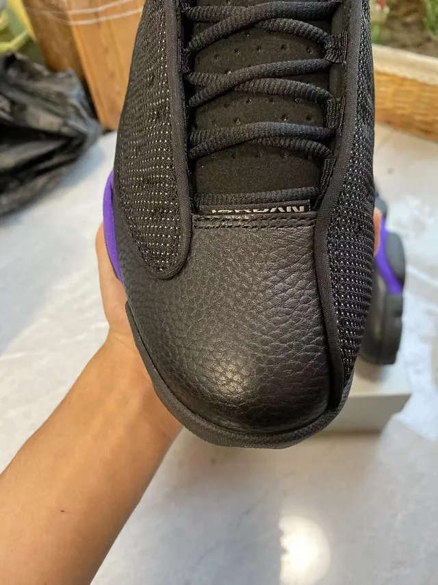 Air Jordan 13 Black Purple Basketball Shoes 3