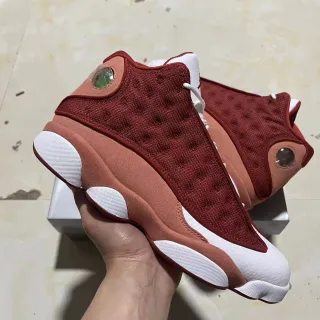 Air Jordan 13 Red and Dusty Rose High-Top Basketball Shoes