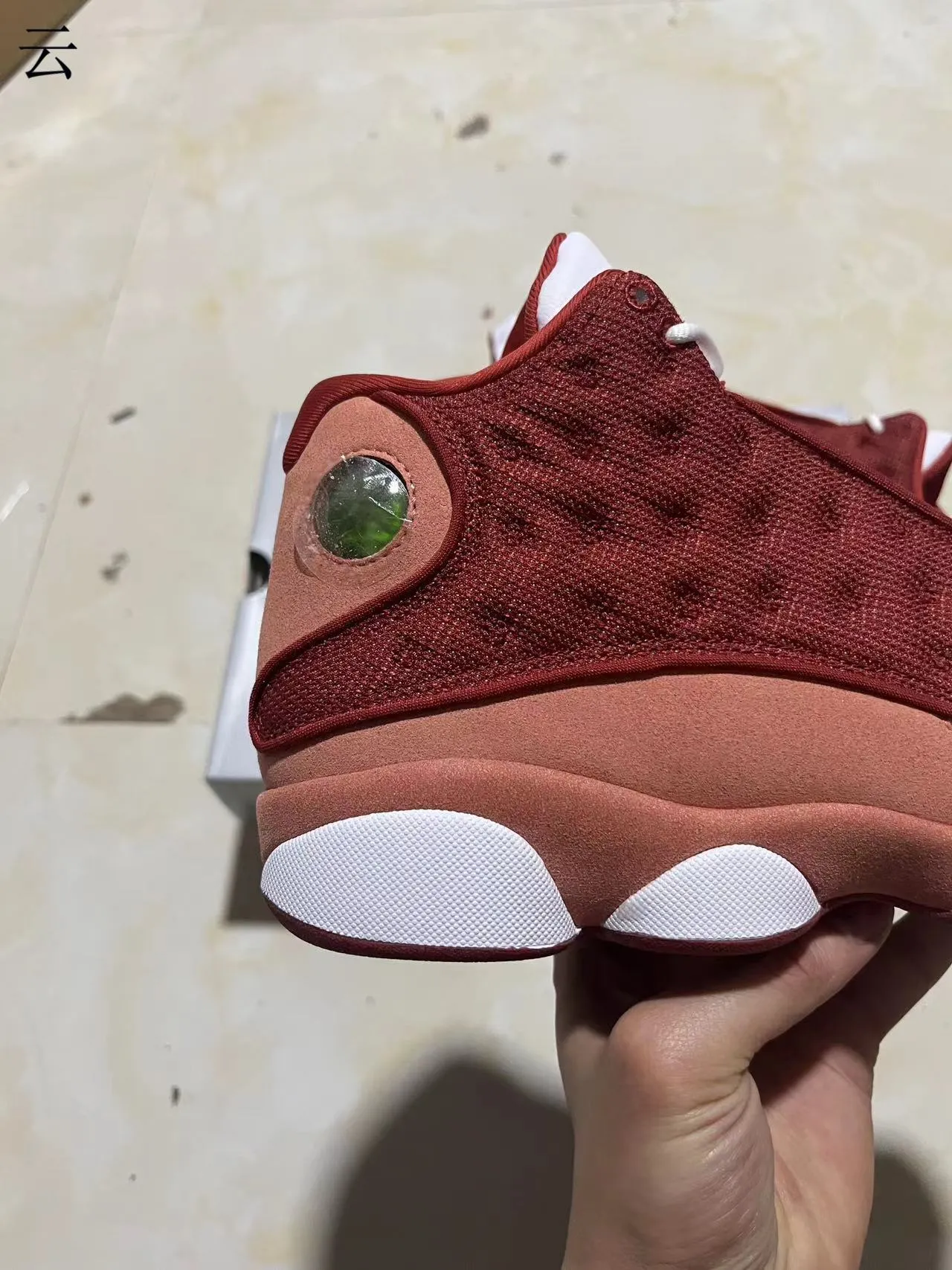Air Jordan 13 Red and Dusty Rose High-Top Basketball Shoes 6