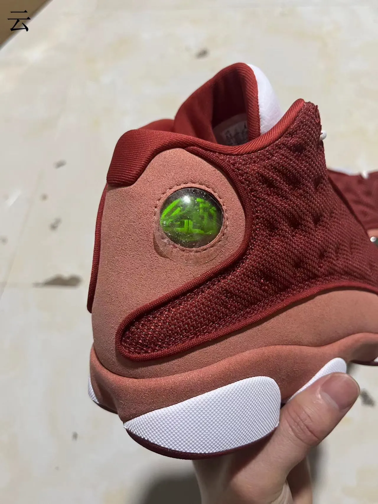 Air Jordan 13 Red and Dusty Rose High-Top Basketball Shoes 7