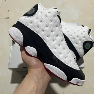 Air Jordan 13 White Black Red Basketball Shoes