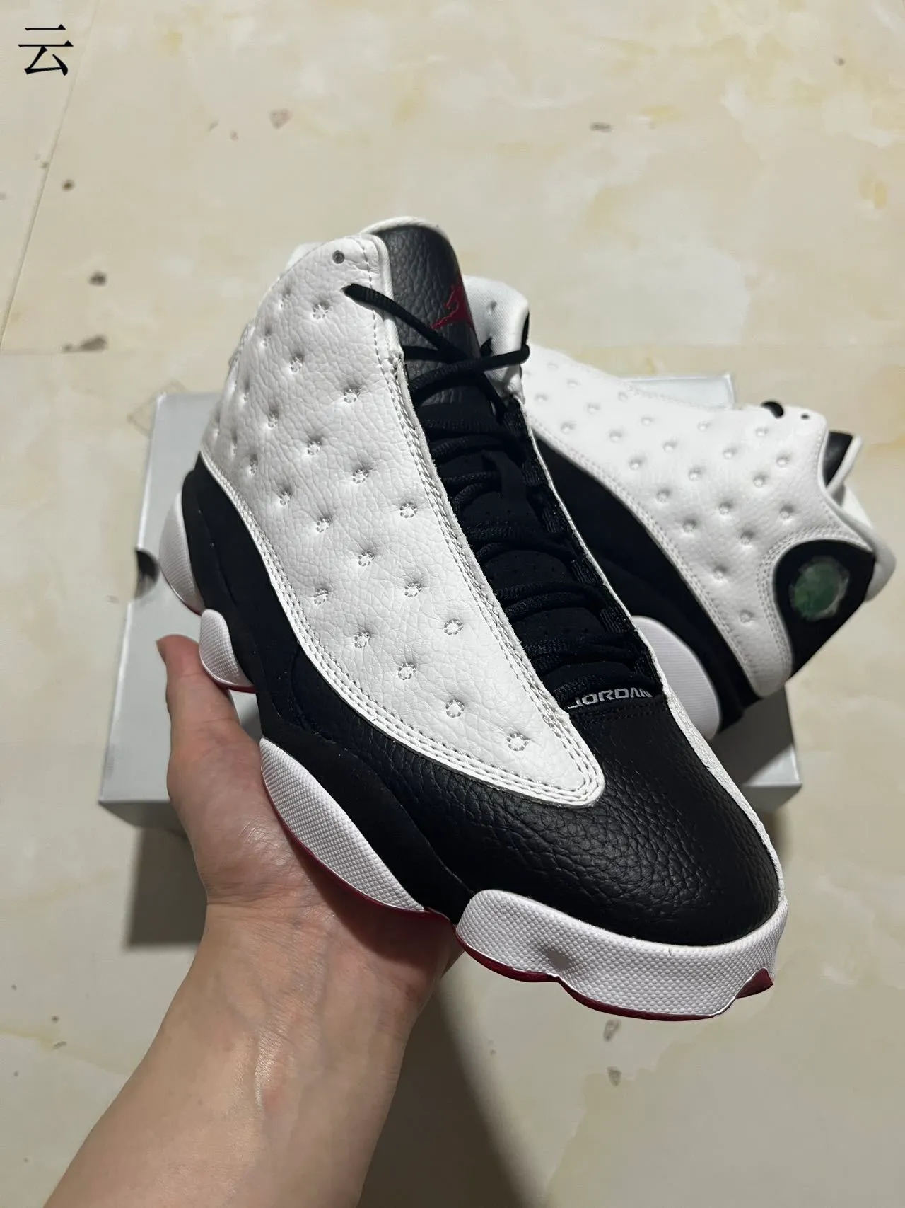 Air Jordan 13 White Black Red Basketball Shoes 2