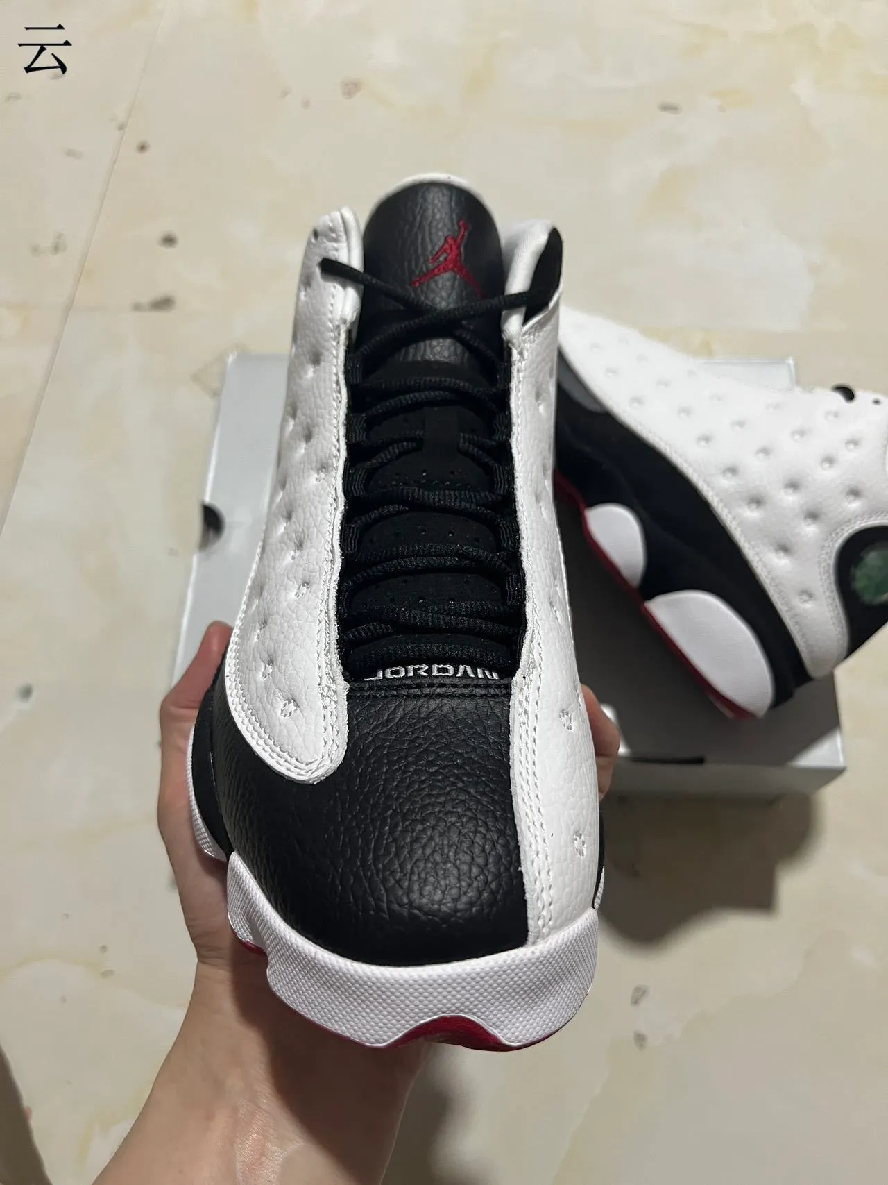 Air Jordan 13 White Black Red Basketball Shoes 3