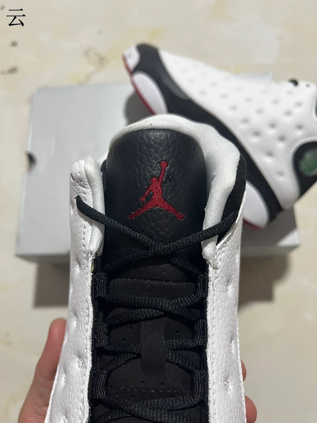 Air Jordan 13 White Black Red Basketball Shoes 4
