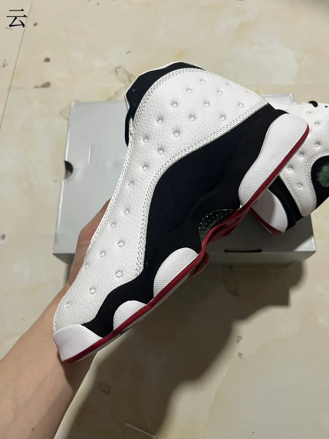 Air Jordan 13 White Black Red Basketball Shoes 5