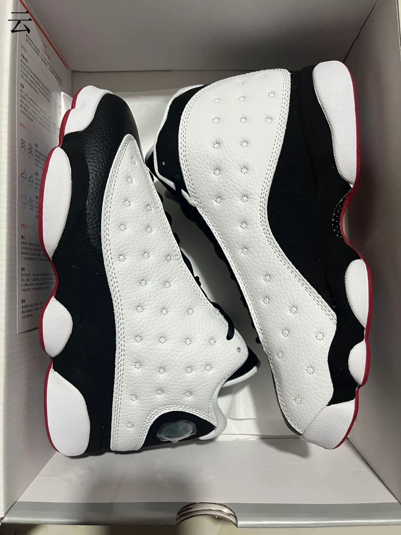 Air Jordan 13 White Black Red Basketball Shoes 12