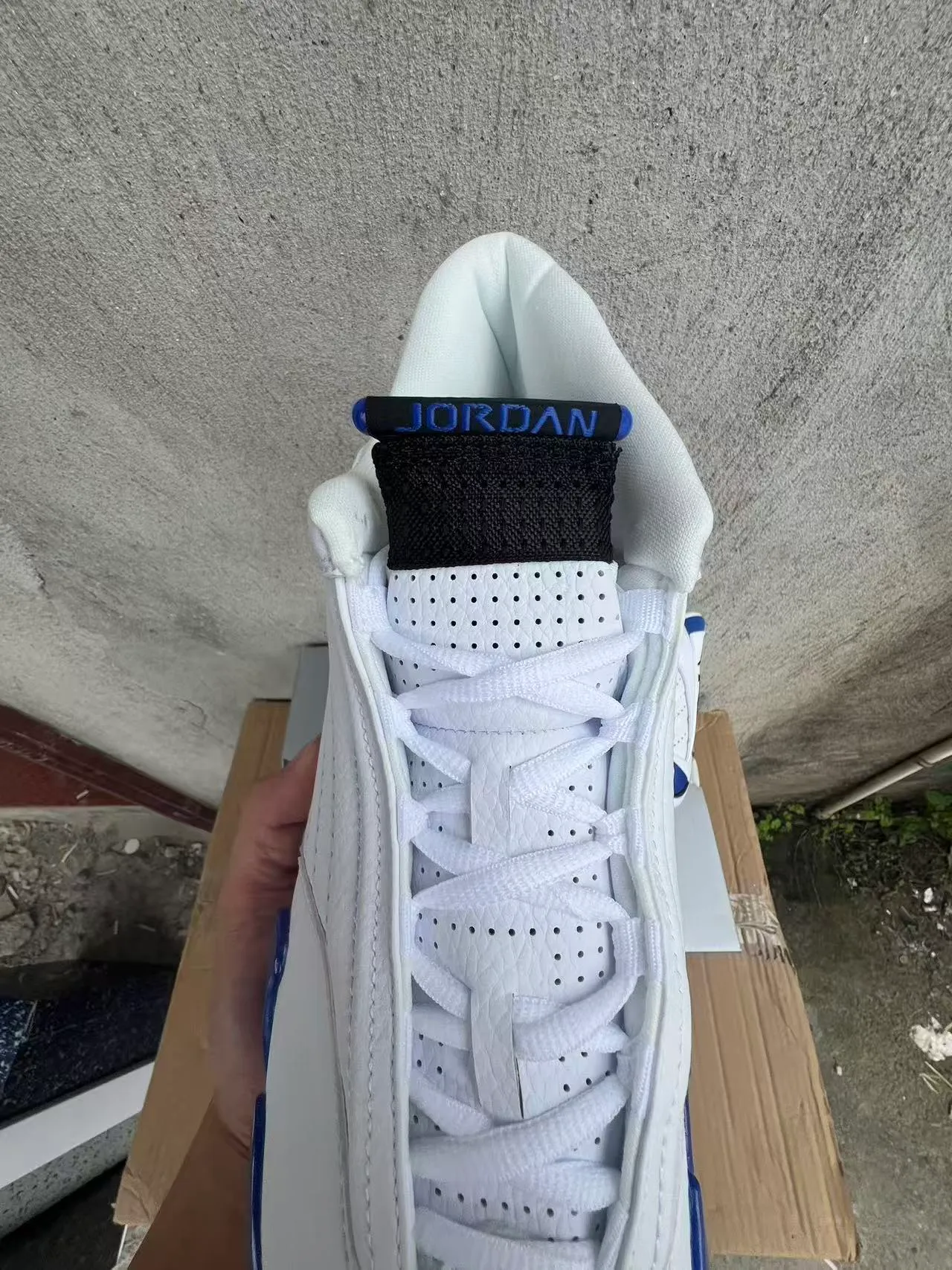 Air Jordan 14 White Royal Blue Basketball Shoes 4
