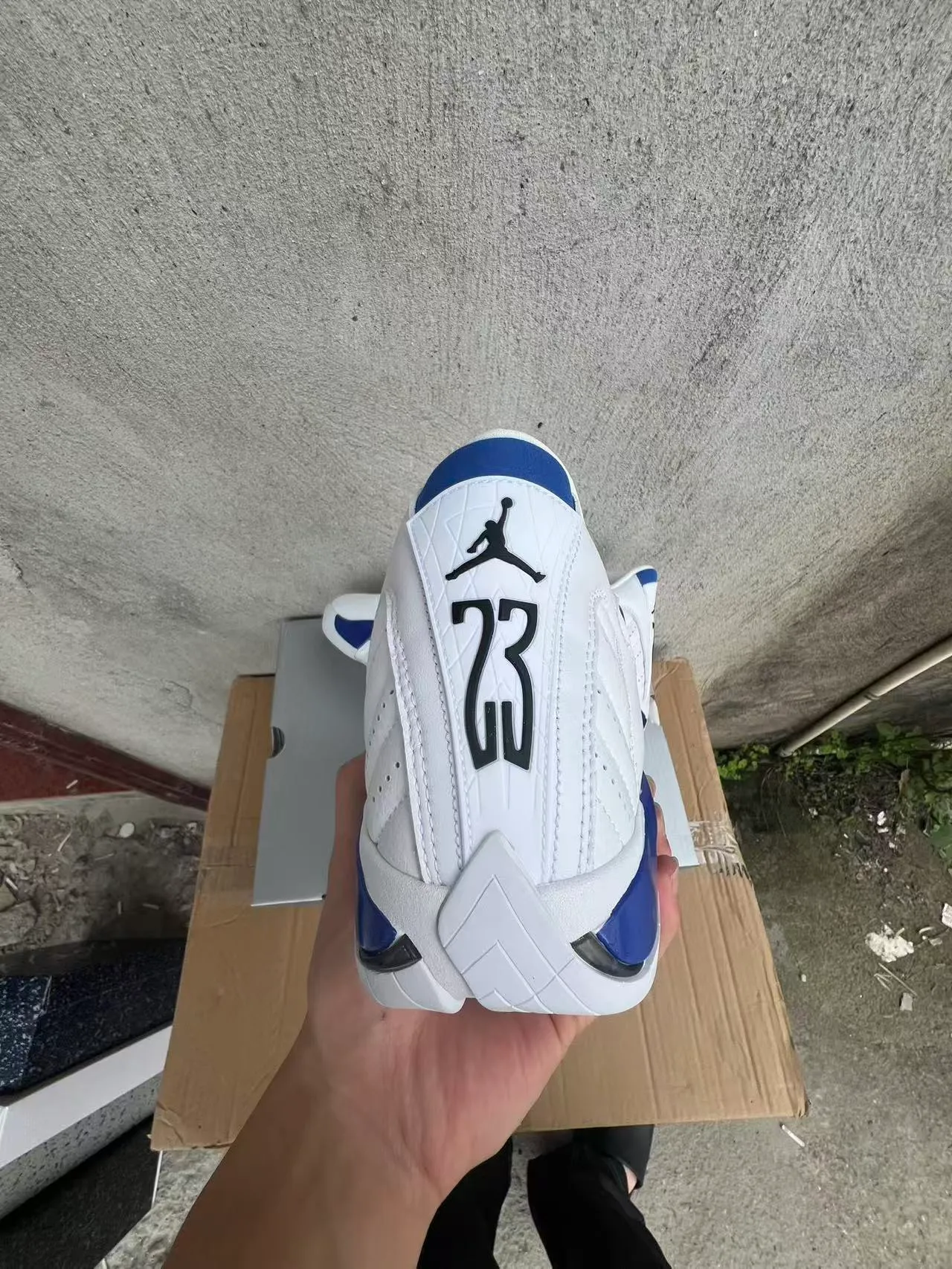 Air Jordan 14 White Royal Blue Basketball Shoes 8