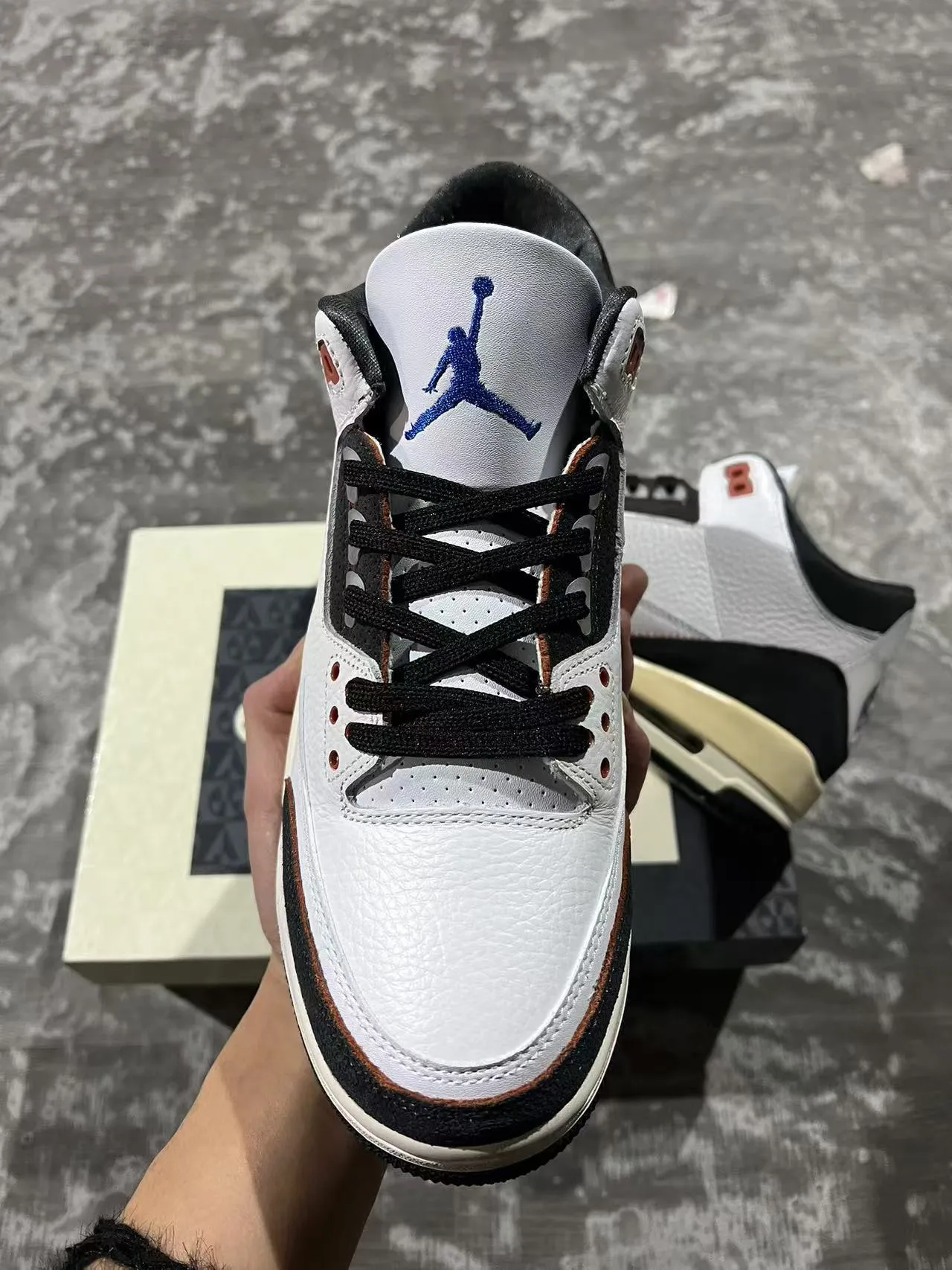 Air Jordan 3 White Black Cream Basketball Shoes 3