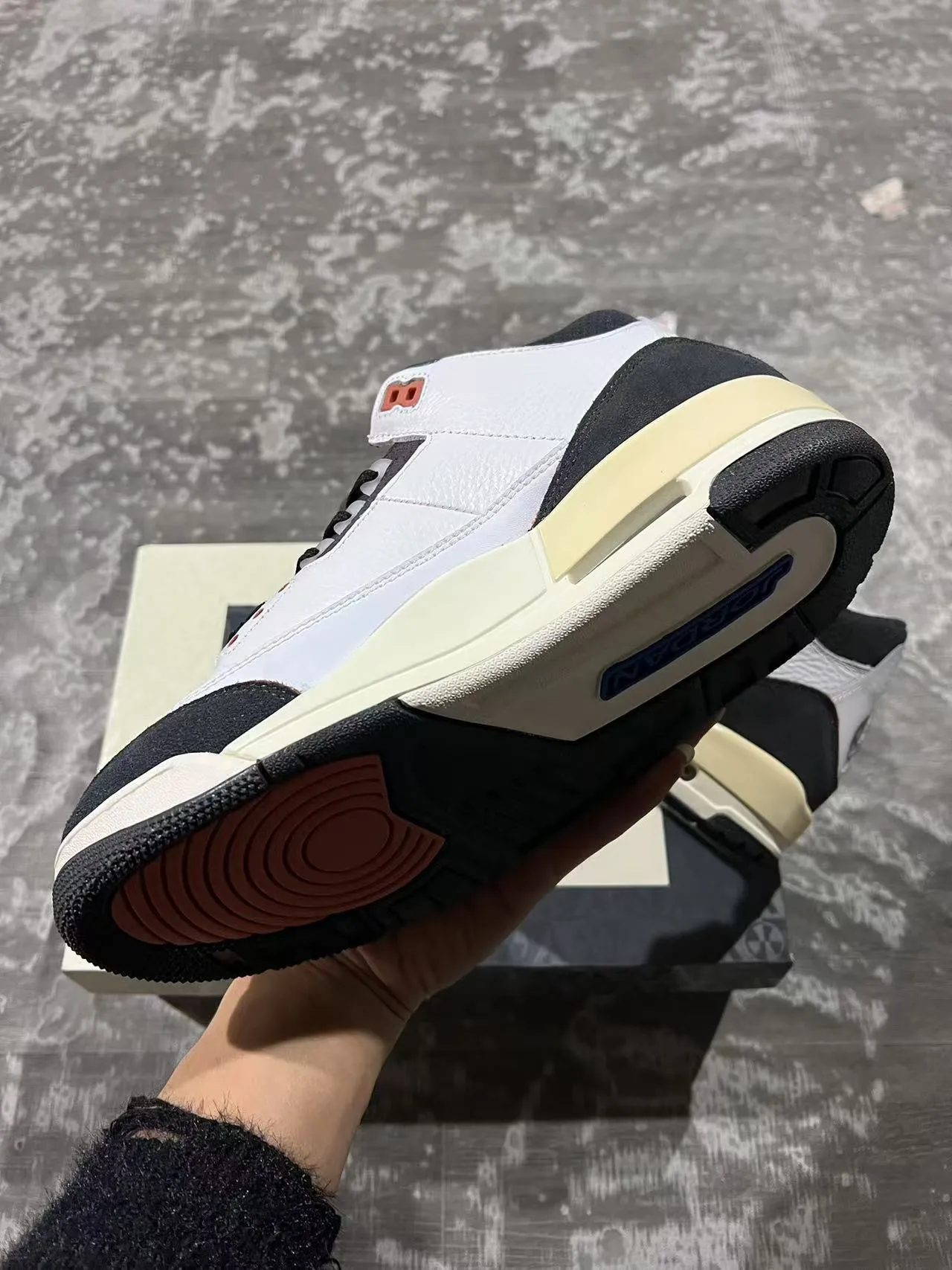 Air Jordan 3 White Black Cream Basketball Shoes 6