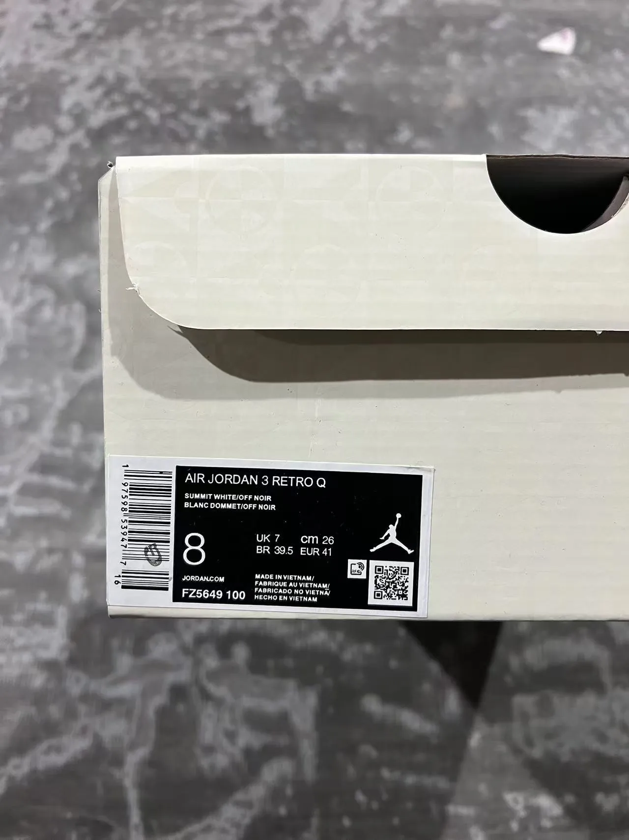 Air Jordan 3 White Black Cream Basketball Shoes 10