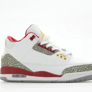 Air Jordan 3 Tênis de Basquete Branco Cemento Vermelho