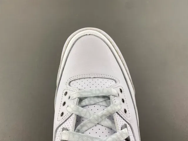 Air Jordan 3 Chaussures de Basketball avec Impression d'Éléphant Blanc 5