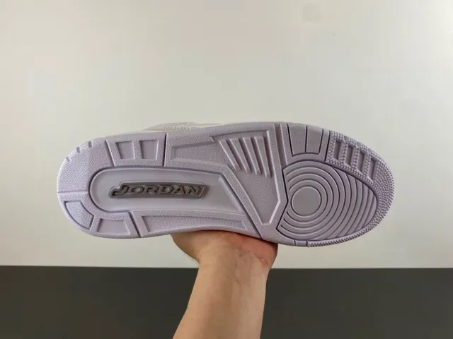 Air Jordan 3 Chaussures de Basketball avec Impression d'Éléphant Blanc 9