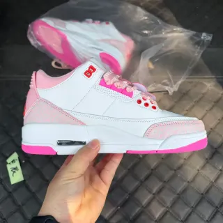 Air Jordan 3 White Pink Elephant Print Basketball Shoes