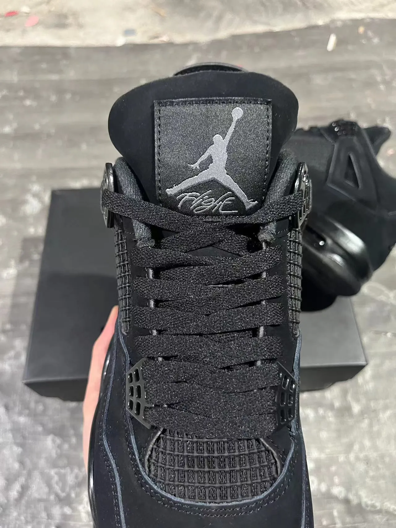 Air Jordan 4 All-Black Basketball Shoes 4