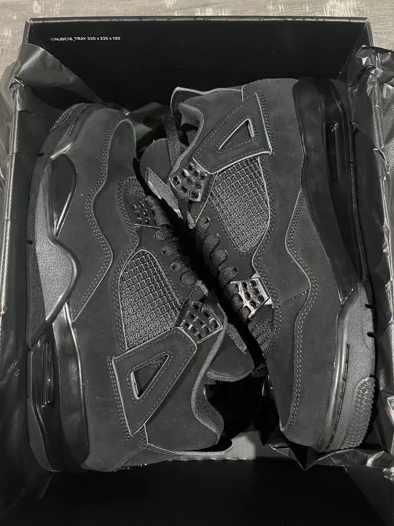 Air Jordan 4 All-Black Basketball Shoes 8