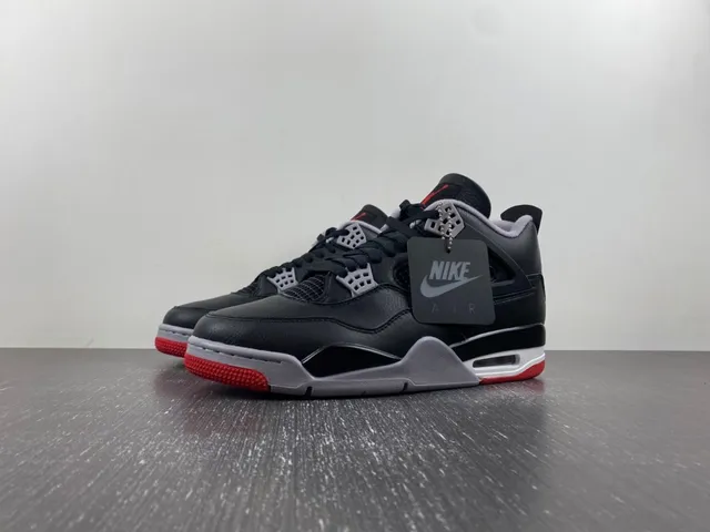 Air Jordan 4 Black Cement Red Basketball Shoes 2