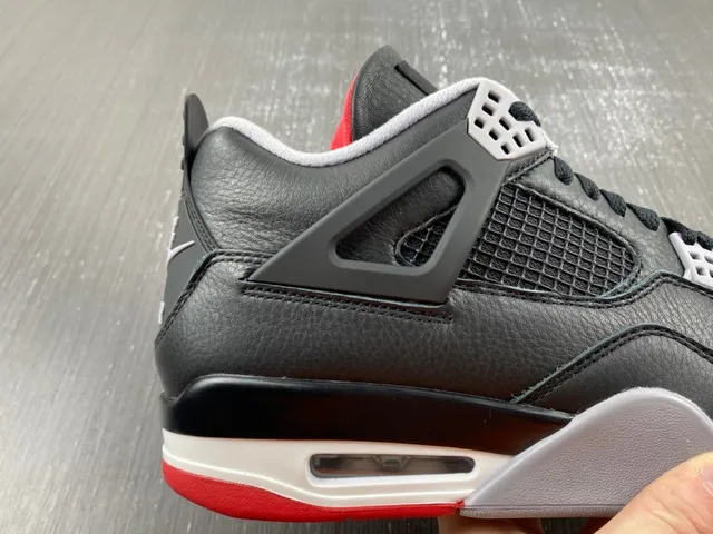 Air Jordan 4 Black Cement Red Basketball Shoes 4