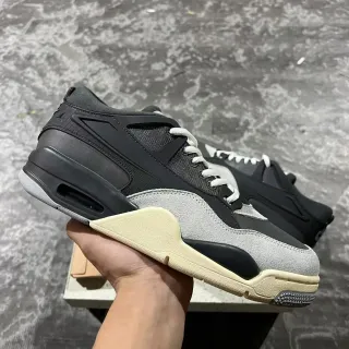 Air Jordan 4 Black Gray Cream Lifestyle Sneakers