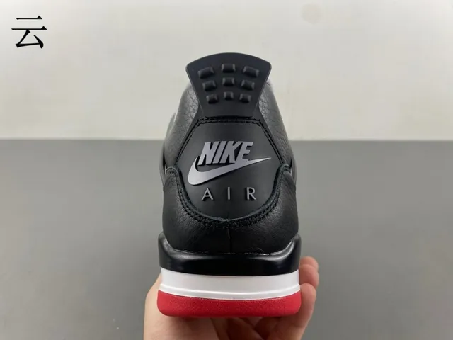 Air Jordan 4 Black Gray Red Basketball Shoes 6