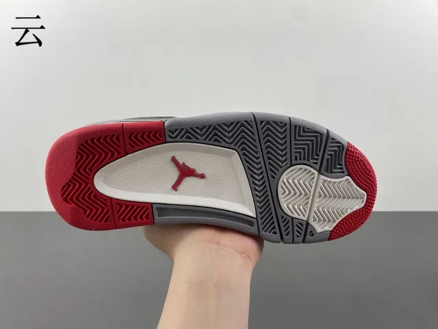 Air Jordan 4 Black Gray Red Basketball Shoes 11