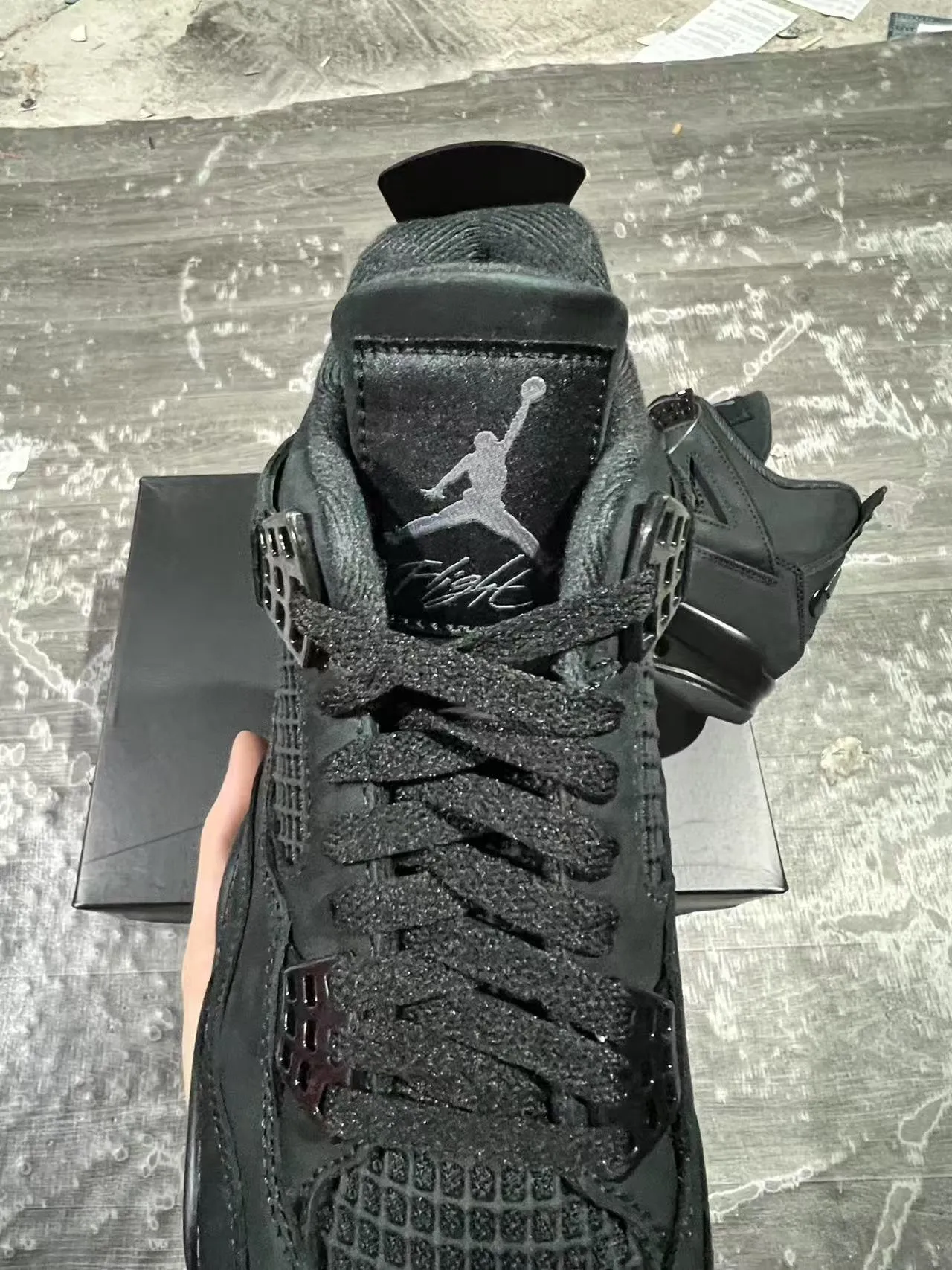 Air Jordan 4 Black Monochromatic Basketball Shoes 4