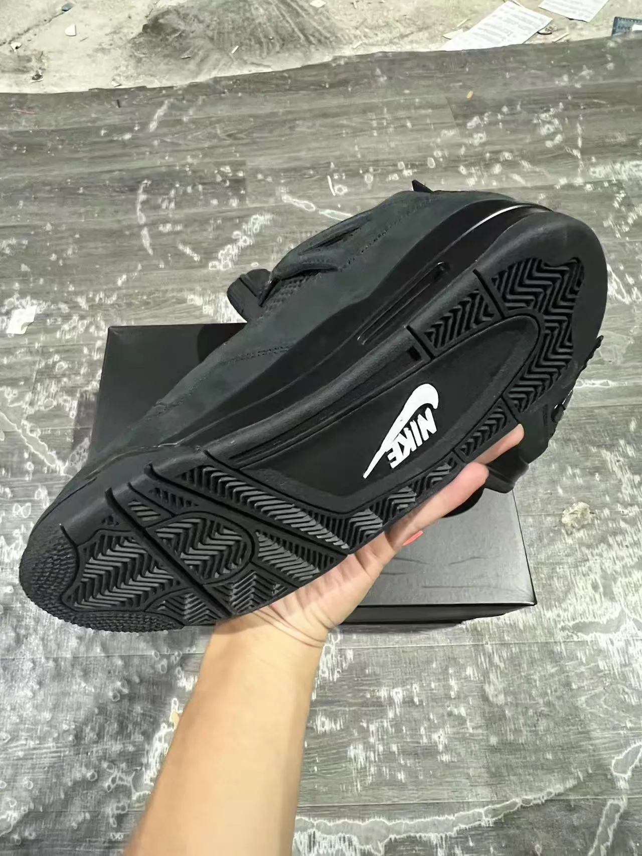 Air Jordan 4 Black Monochromatic Basketball Shoes 6