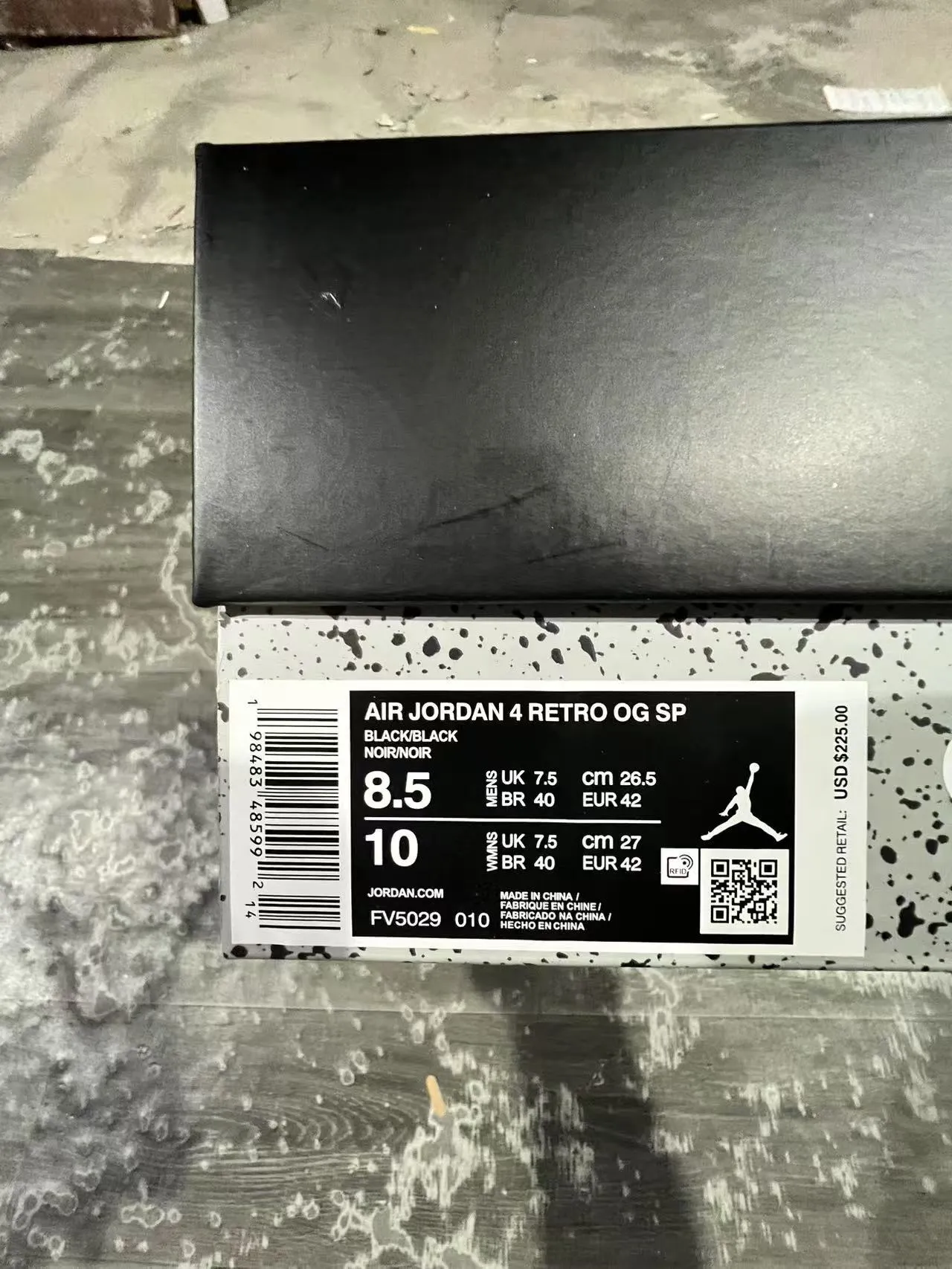 Air Jordan 4 Black Monochromatic Basketball Shoes 10