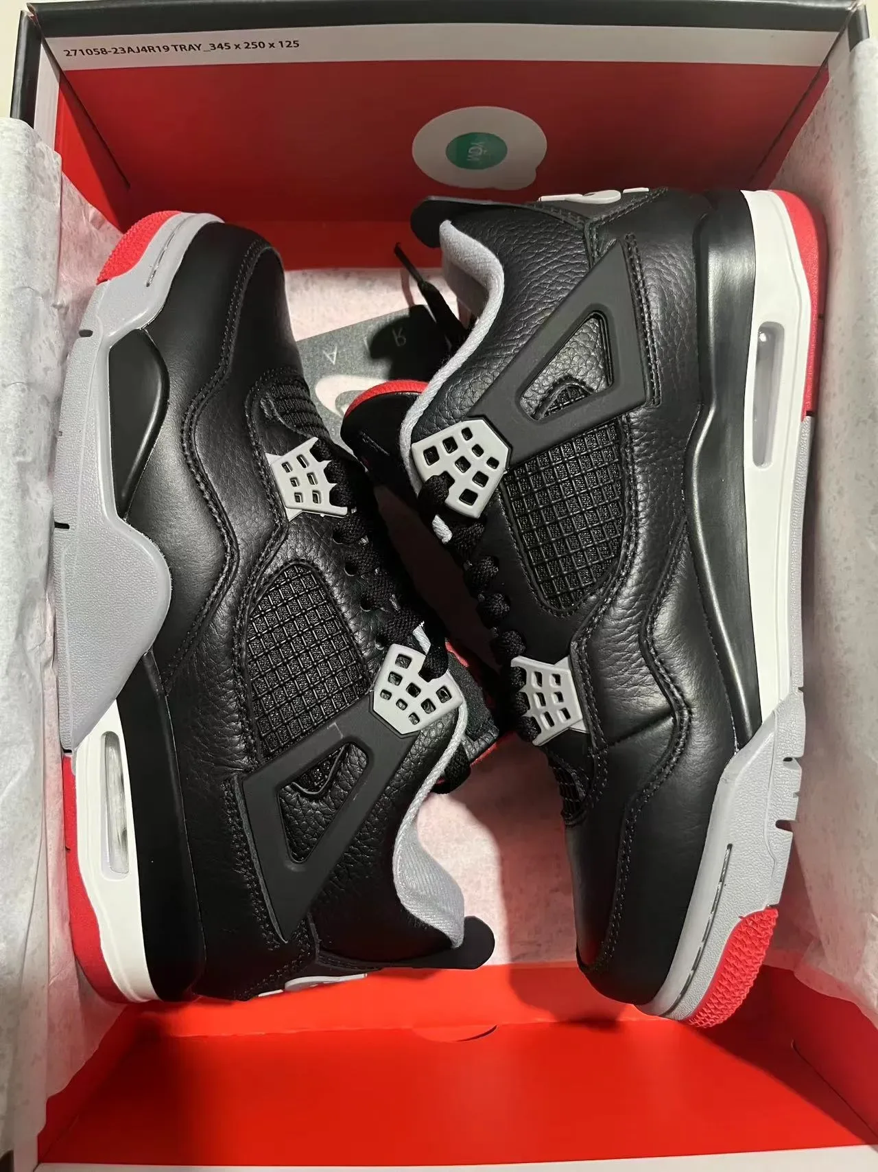 Air Jordan 4 Preto Vermelho Cinza Tênis de Basquete 11