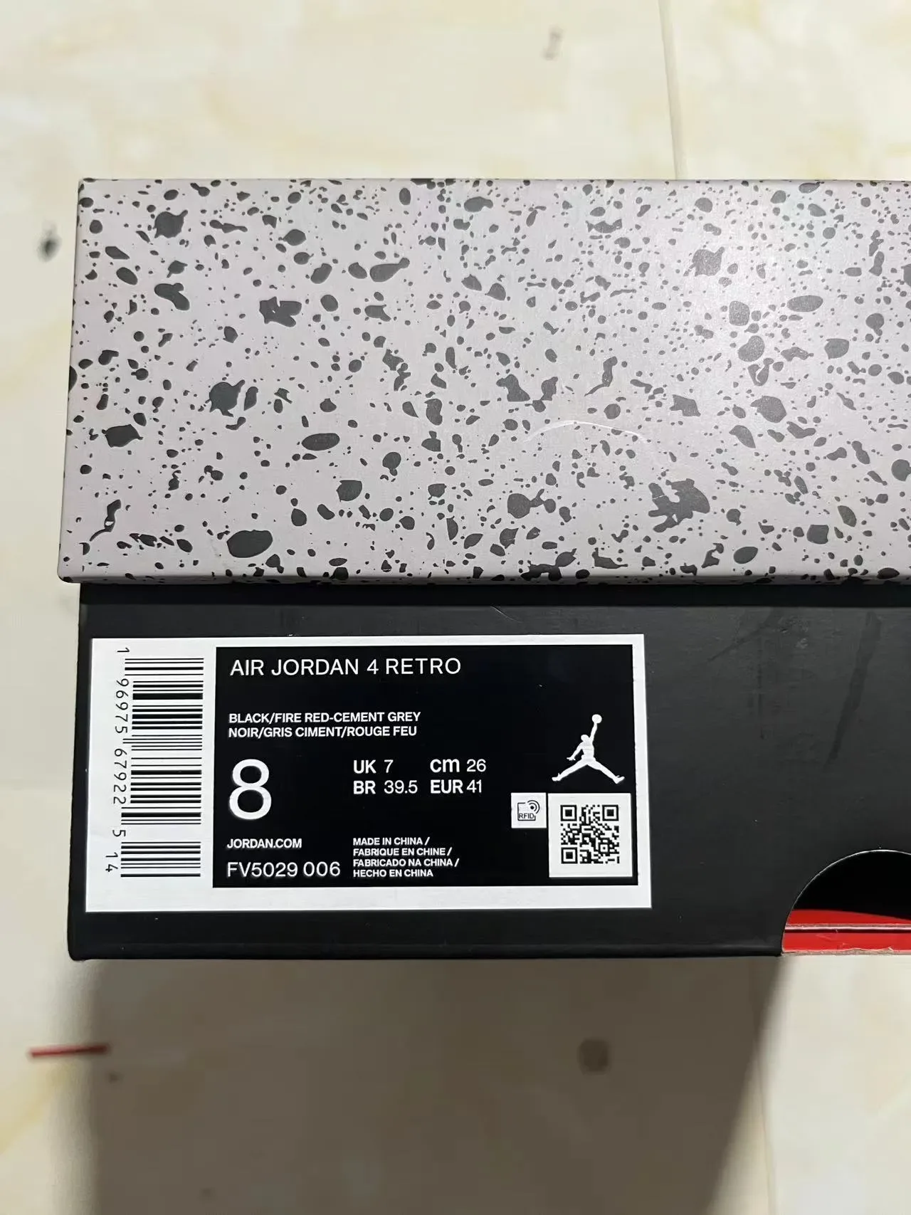 Air Jordan 4 Preto Vermelho Cinza Tênis de Basquete 12