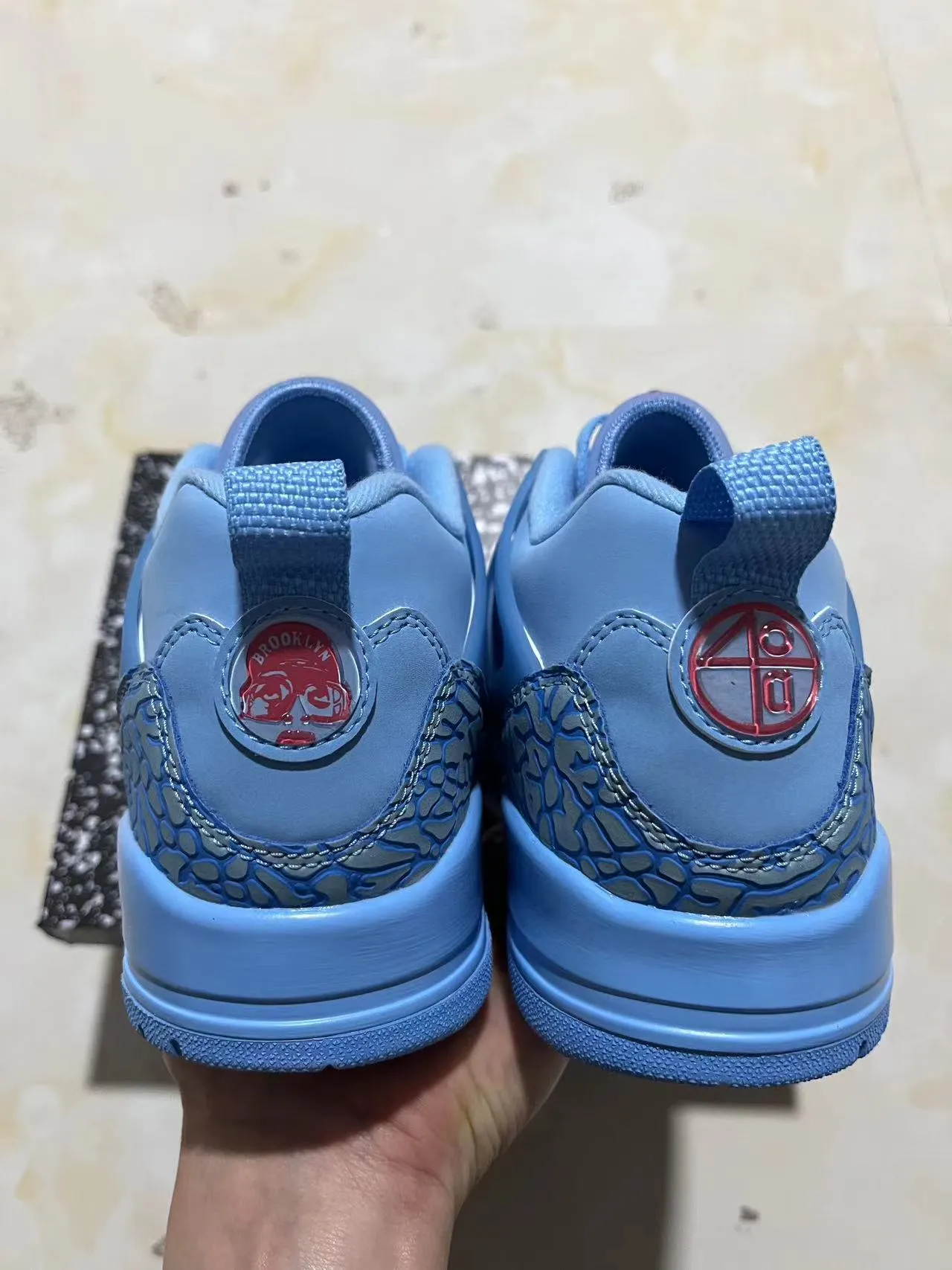 Air Jordan 4 Light Blue Elephant Basketball Shoes 4