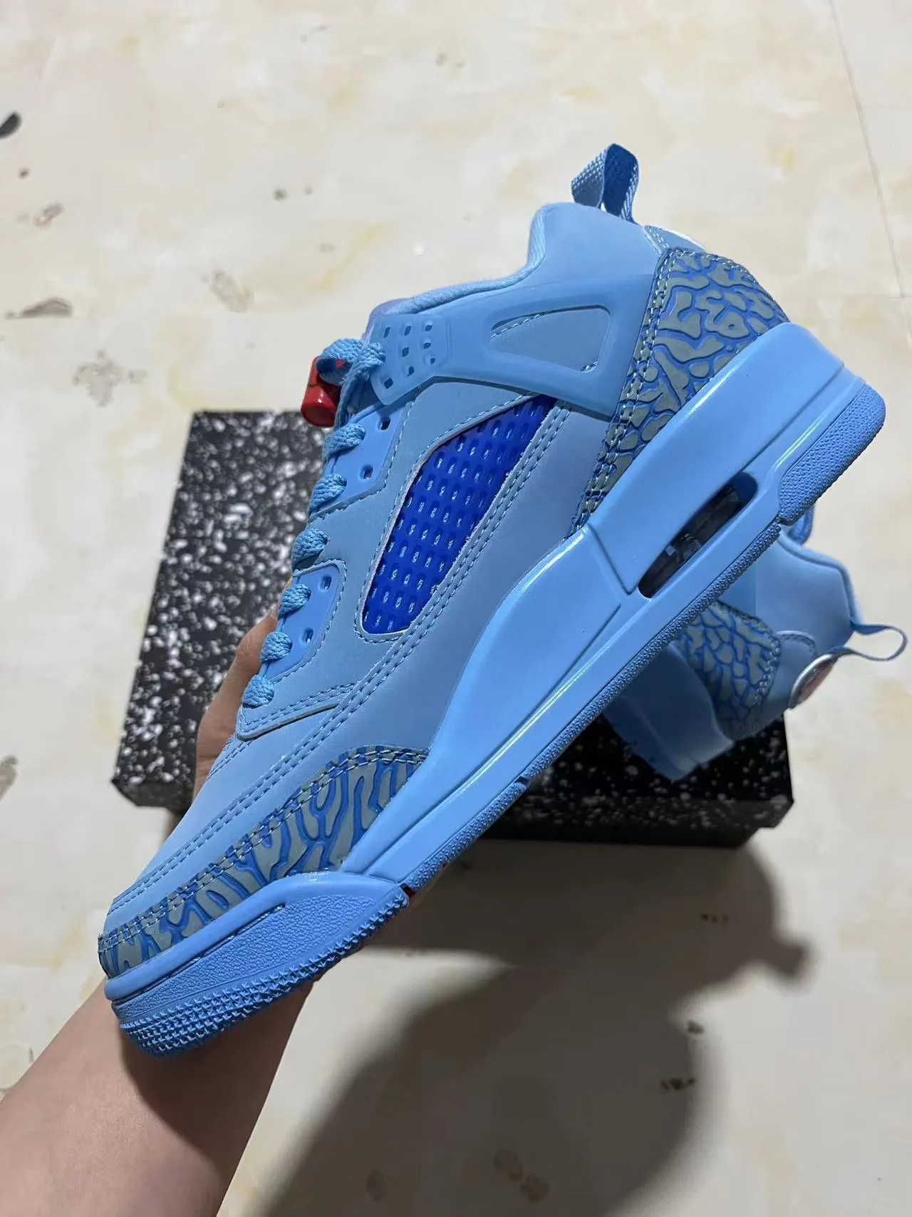 Air Jordan 4 Light Blue Elephant Basketball Shoes 7