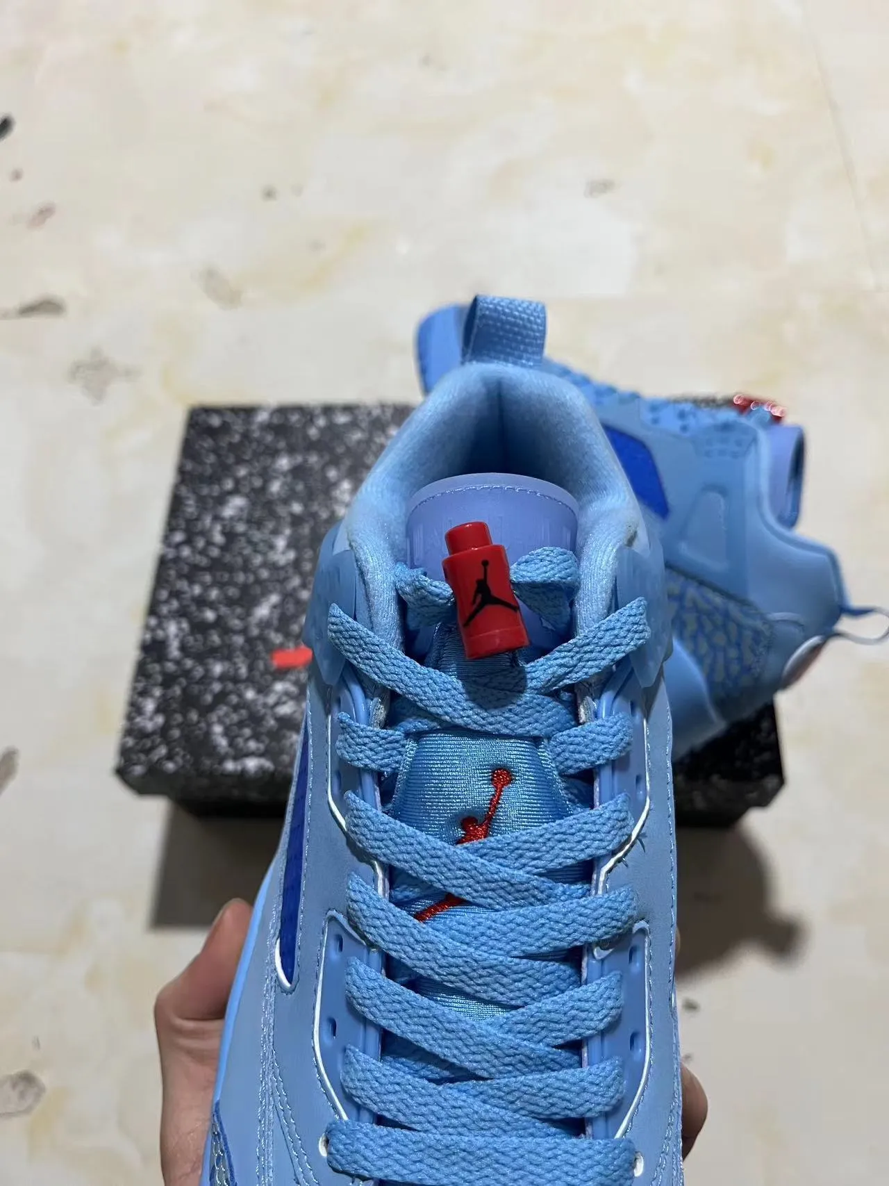 Air Jordan 4 Light Blue Elephant Basketball Shoes 8