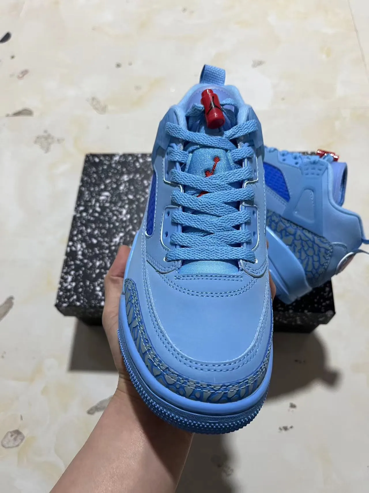 Air Jordan 4 Light Blue Elephant Basketball Shoes 9