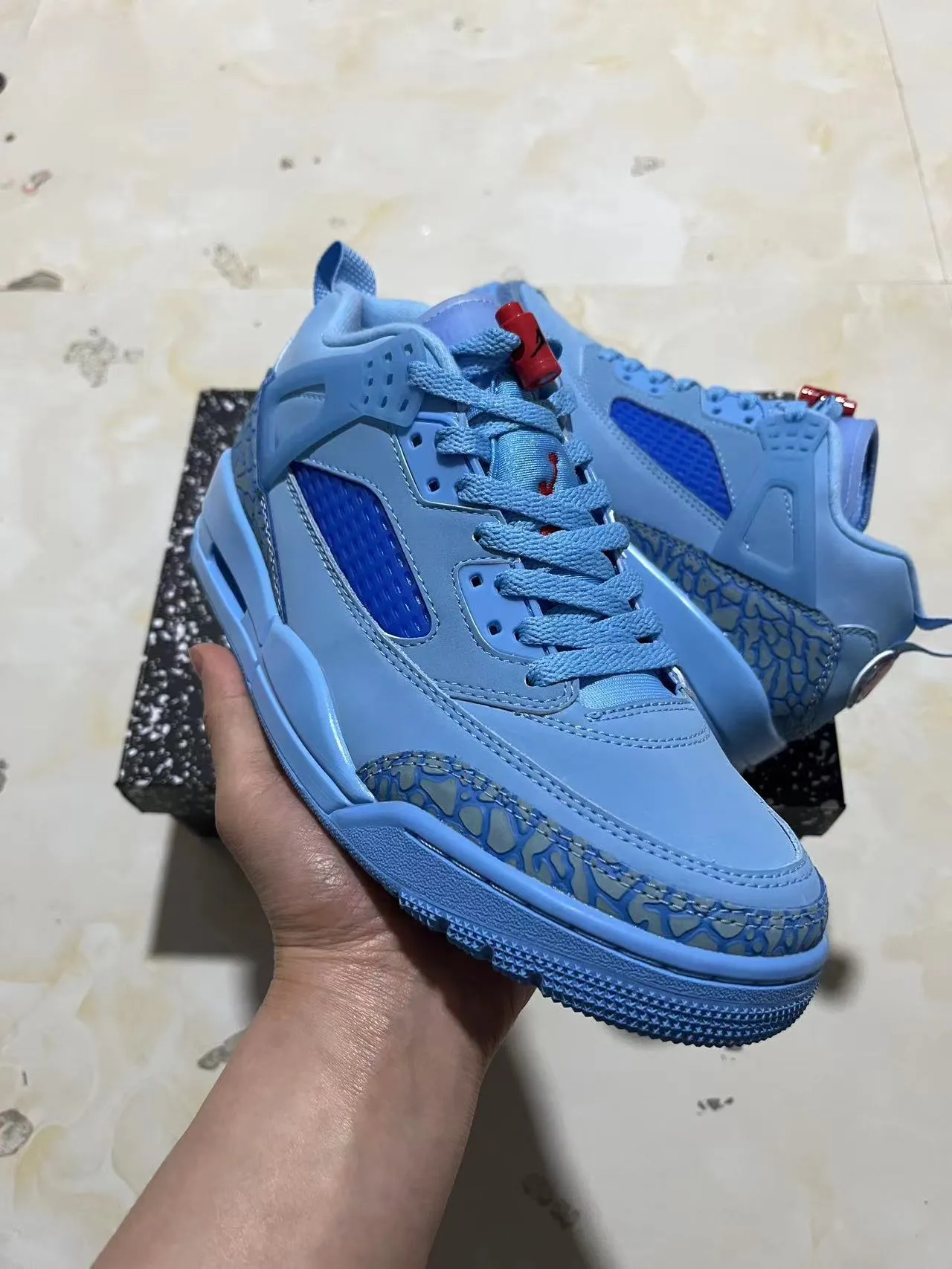 Air Jordan 4 Light Blue Elephant Basketball Shoes 10