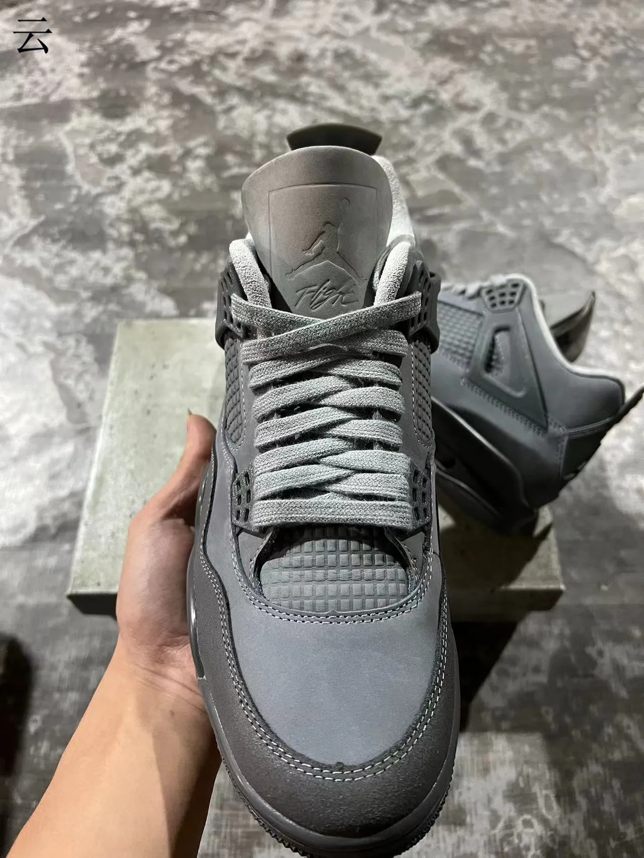 Air Jordan 4 Monochromatic Dark Gray Basketball Shoes 3