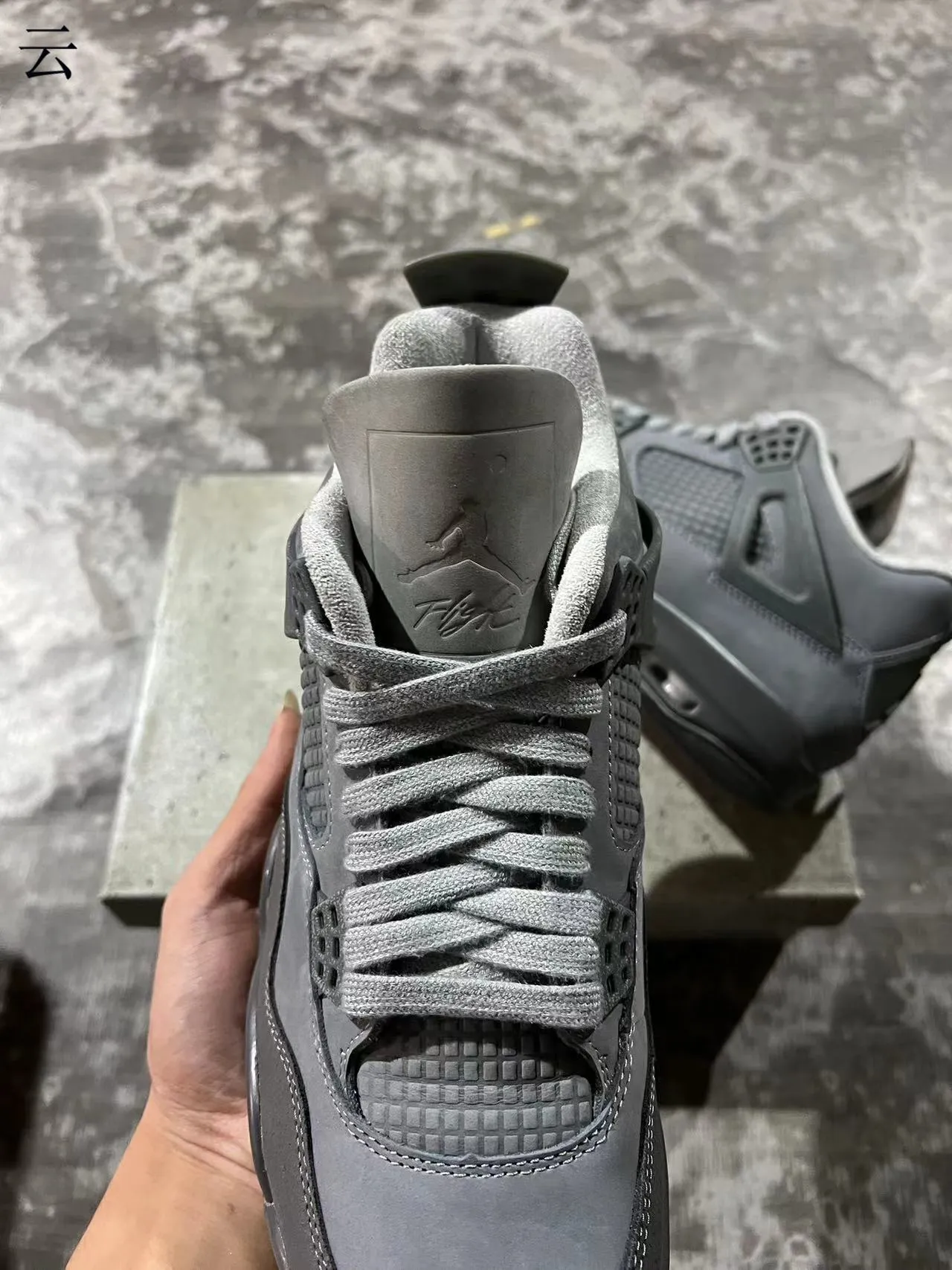 Air Jordan 4 Monochromatic Dark Gray Basketball Shoes 4